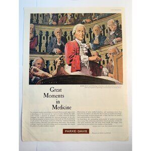 Vintage 1961 Parke-Davis Great Moments in Medicine Advertisement Print Ad